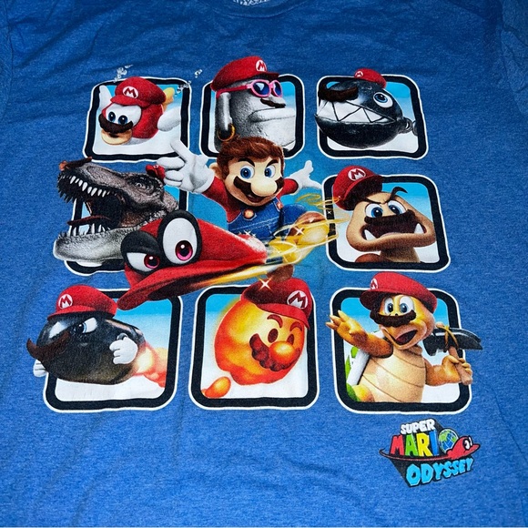 Super Mario Odyssey 2018 Game Stop T-Shirt XL - Picture 2 of 3